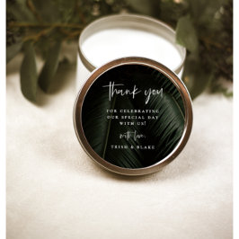 Moody Tropics Wedding Thank You Runder Aufkleber