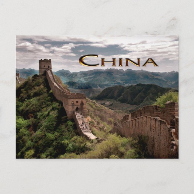 Moody View of The Great Wall of China Postkarte (Vorderseite)