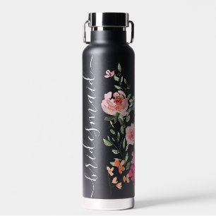 Moody Watercolor Personalisiert Bridesmaid Trinkflasche
