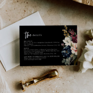 Moody Wedding Details Enclosure Card RSVP Karte