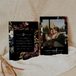 Moody Wedding speichert die Date Stationery Einladung<br><div class="desc">Dies ist eine dunkle stimmungsvolle Hochzeitseinladung mit dunklen Tönen und schönen Aquarellakzenten. Bearbeiten Sie alle Formulierungen mit Ausnahme der Wörter "und" und "die". Alle Schriftart-Farben sind ebenfalls bearbeitbar. Die einzigen Farben, die nicht bearbeitet werden können, sind die Farben der Aquarellblumen. // Für passende Designs, suchen Sie ALINA in der Sincerely...</div>