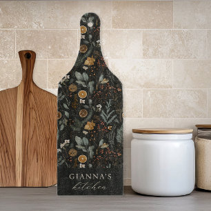 Moody Winter Botanische Personalisierte Küche Schneidebrett