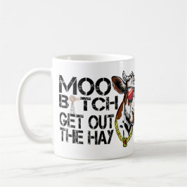 Mooe raus aus dem Hasen Funny Cow mit Brille Sweat Kaffeetasse