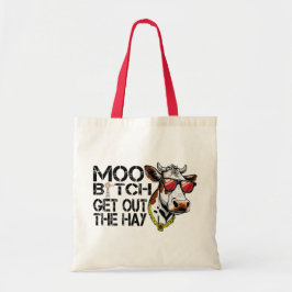 Mooe raus aus dem Hasen Funny Cow mit Brille Sweat Tragetasche