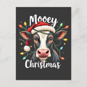 Mooey Christmas Funny Xmas Kuh Rinder Liebhaber Postkarte