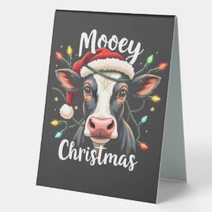 Mooey Christmas Funny Xmas Kuh Rinder Liebhaber Tischaufsteller