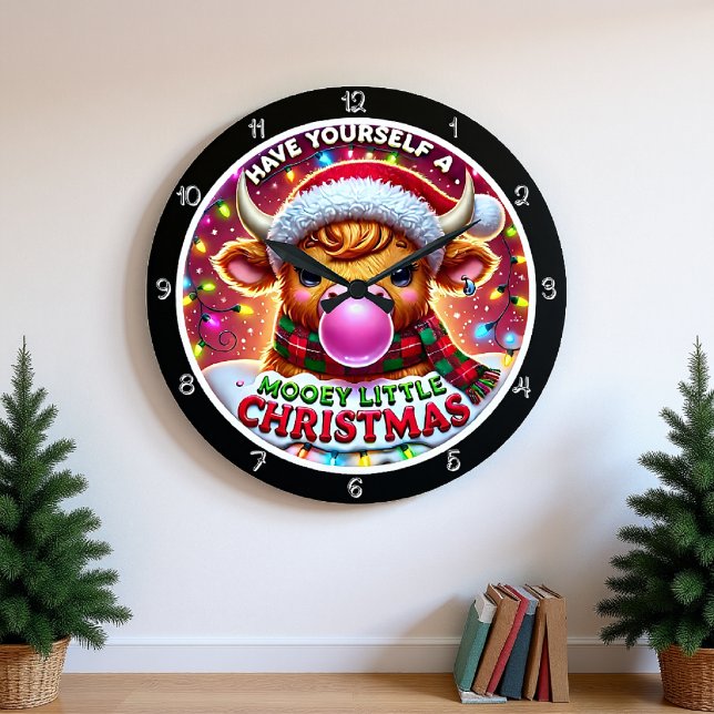 Mooey Christmas Große Wanduhr (Von Creator hochgeladen)