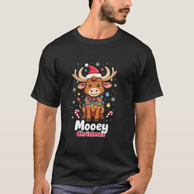 Mooey Christmas Weihnachtsmannmütze Women Men Merr T-Shirt (Vorderseite)