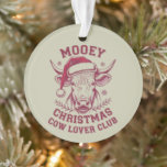 Mooey Christmas Western Cow Lover Club Xmas Saison Ornament<br><div class="desc">Mooey Christmas Western Cow Lover Club Xmas Saison Highland</div>