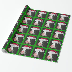 Mooey Kuh-Weihnachtsmannmütze-Weihnachten Geschenkpapier