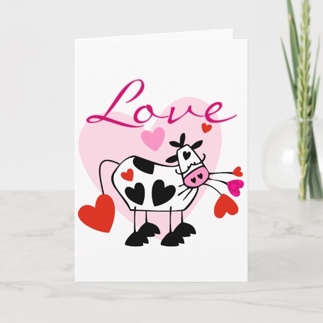 Mooey Liebe Valentine Feiertagskarte (Vorderseite)