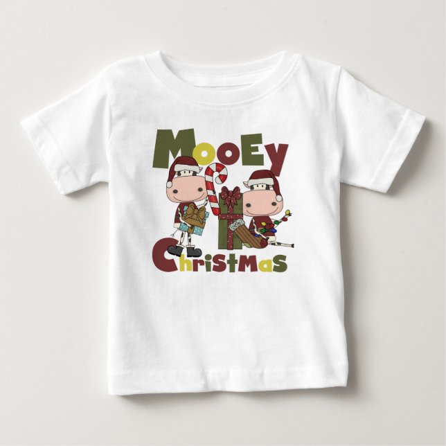 Mooey Weihnachten Baby T-shirt (Vorderseite)