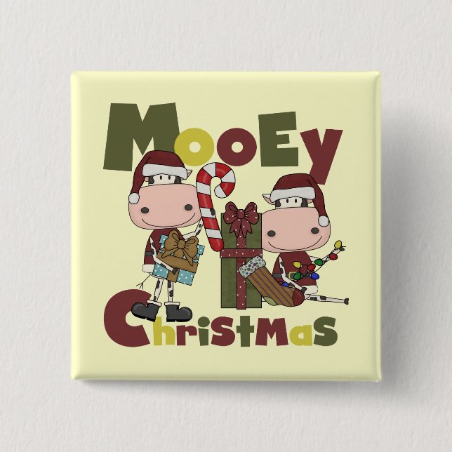 Mooey Weihnachten Button (Vorderseite)
