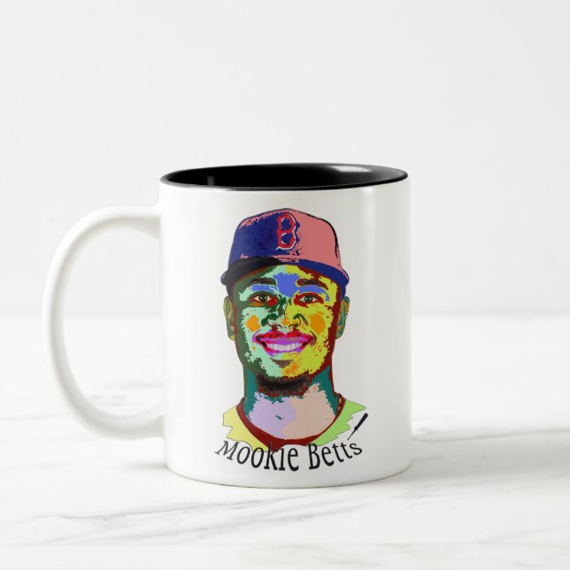 Mookie Betts Baseball Zweifarbige Tasse (Links)