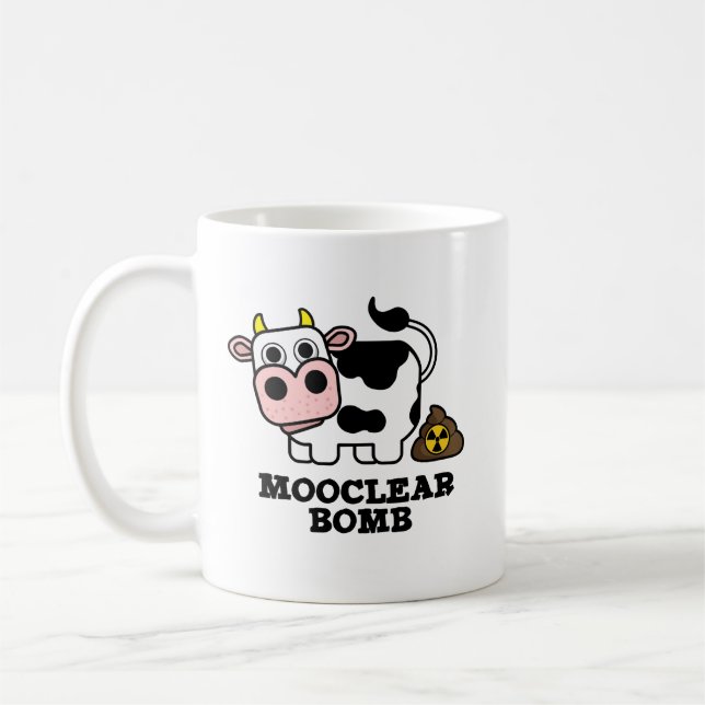 Mooklear Bomb Funny Cow Puff Kaffeetasse (Links)