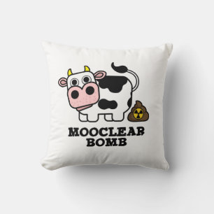 Mooklear Bomb Funny Cow Puff Kissen