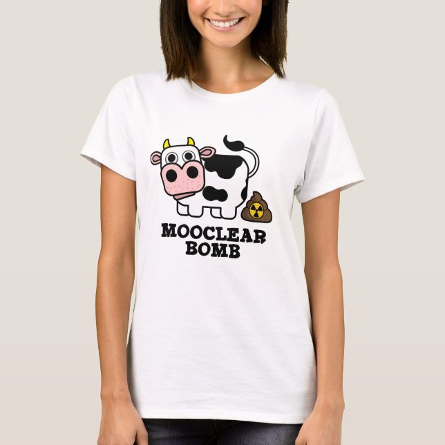 Mooklear Bomb Funny Cow Puff T-Shirt (Vorderseite)