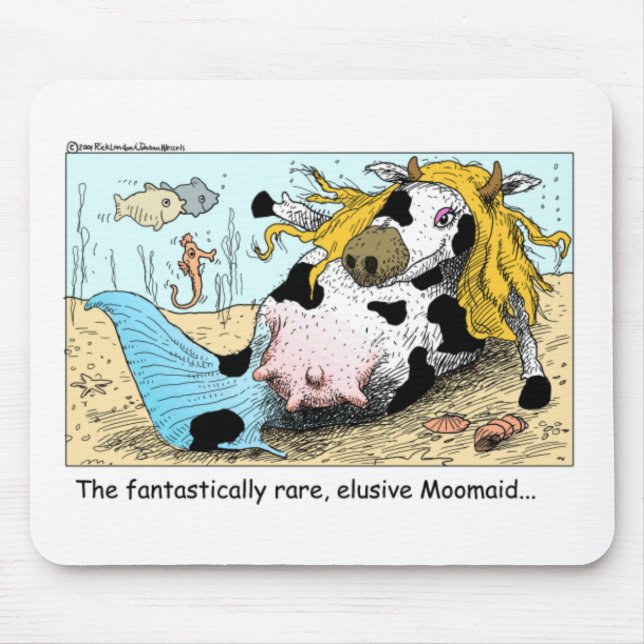 Moomaid Funny Cow Cartoon Gift T-Shirts Sammlerstü Mousepad (Vorne)