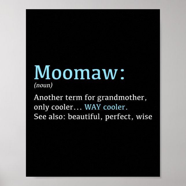 Moomaw_ Funny Definition Noun - Another Term  Poster (Vorne)