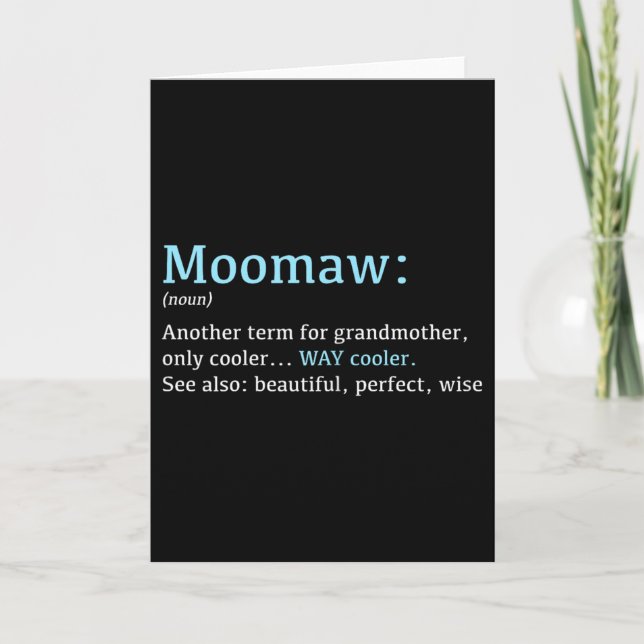 Moomaw_ Lustige Definition Substantiv - Ein andere Karte (Vorderseite)