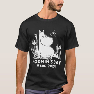 Moomin Snufkin Pfeife und Hut mit Blumen T-Shirt