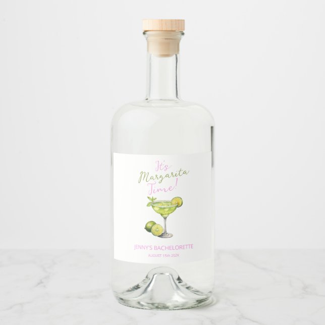 MooMoos & Margaritas Junggesellinnenabschied Willk Alkoholflaschenetikett (Vorderseite)
