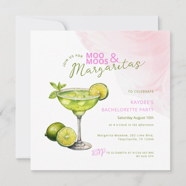 MooMoos und Margaritas Rosa Junggesellinnenabschie (Vorderseite)