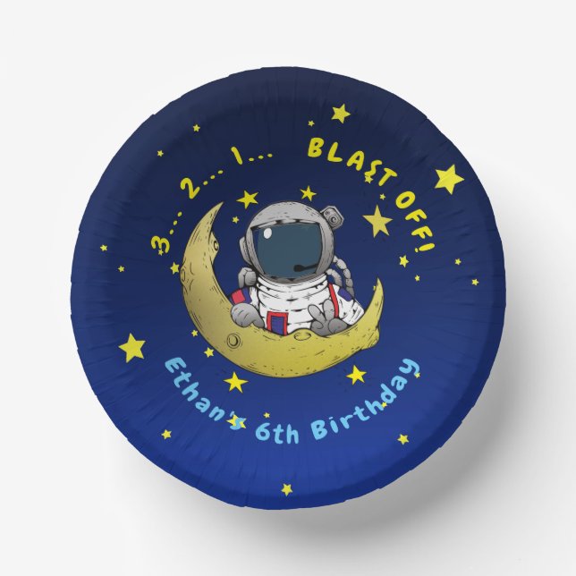 Moon Adventure Pappteller (Vorderseite)