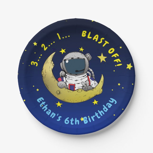 Moon Adventure Pappteller (Vorderseite)