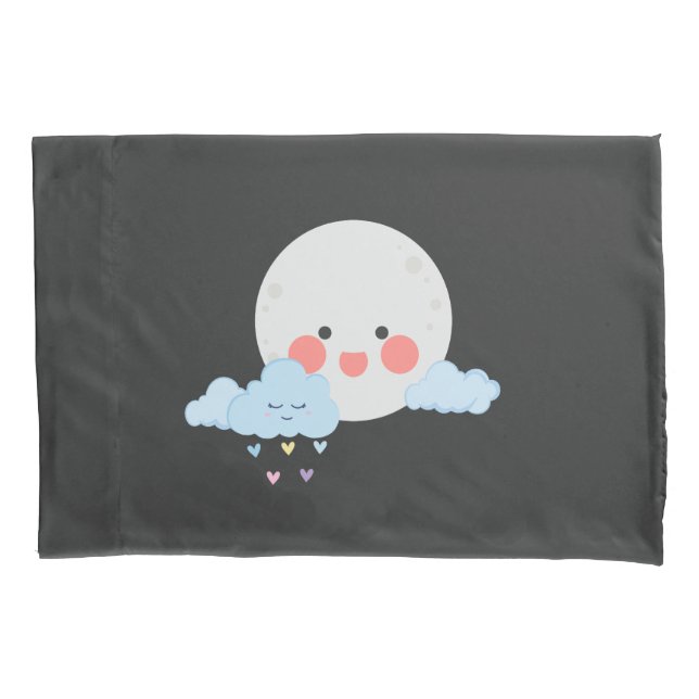 Moon and cloud cute design kissenbezug (Vorderseite)