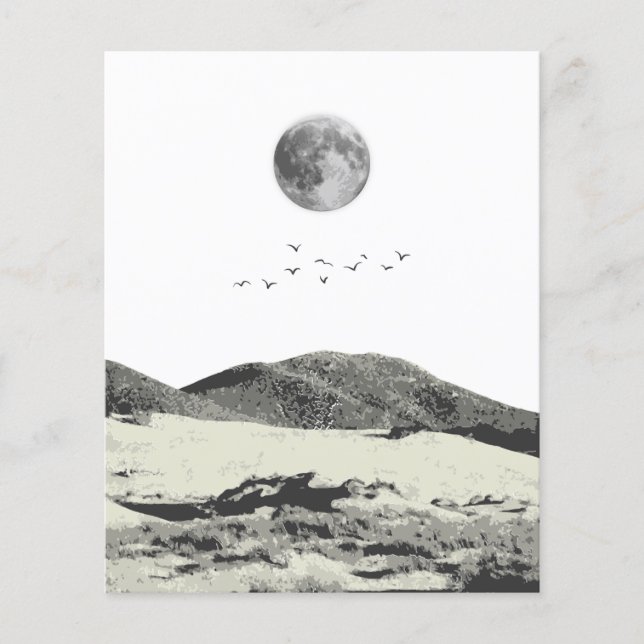 Moon and Mountain Mwall Art Flyer (Vorne)