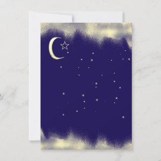 Moon and Star Invitation Birthday Anniversary