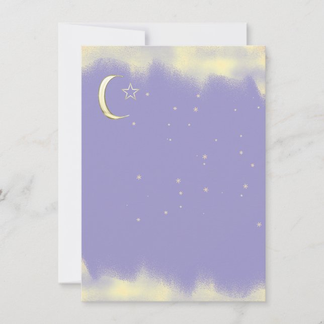 Moon and Star Invitation Birthday Anniversary (Vorderseite)