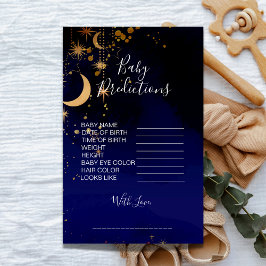 Moon and star theme Baby Dusche Vorhersagen Spiel