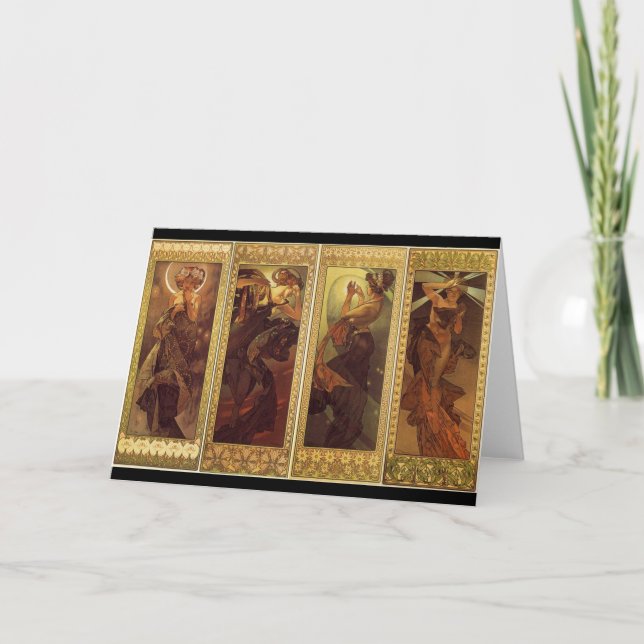 Moon and Stars - Alfons Mucha Karte (Vorderseite)