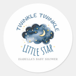 Moon and Stars Baby Dusche Umschlag Aufkleber