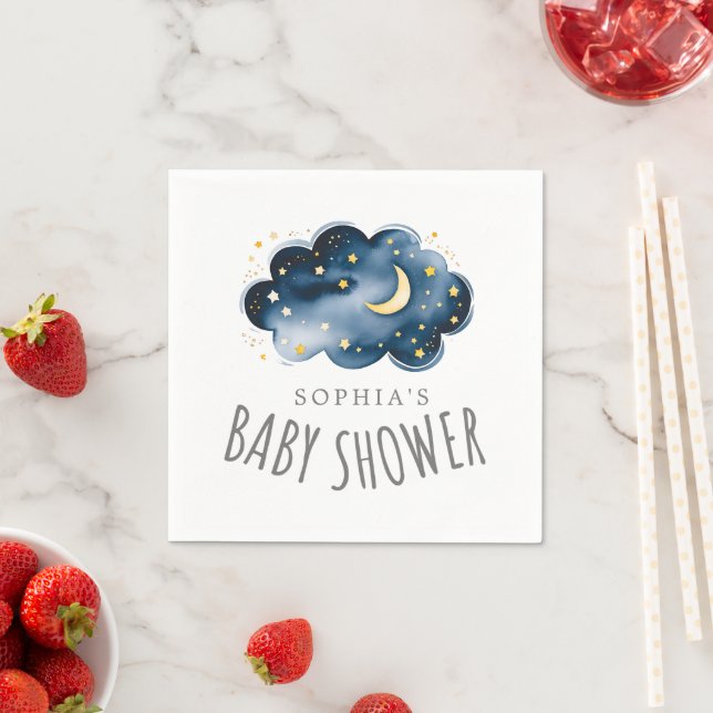 Moon and Stars Babydusche Napkins Serviette (Beispiel)