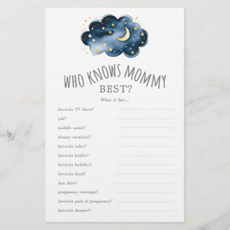 Moon and Stars, die Mommy Best Trivia Game kennen Flyer