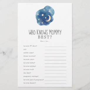 Moon and Stars, die Mommy Best Trivia Game kennen Flyer