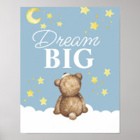 Moon and Stars Dream Big Teddy Bear Kinderzimmer