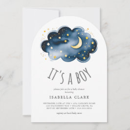 Moon and Stars Es ist eine Boy Baby Dusche Einladu Einladung