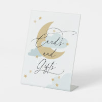 Moon and Stars Karten und Geschenke signieren Blau