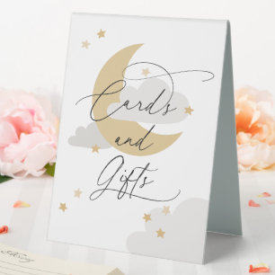 Moon and Stars Karten und Geschenke signieren neut Tischaufsteller
