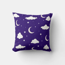 Moon and Stars Night Sky Throw Kissen