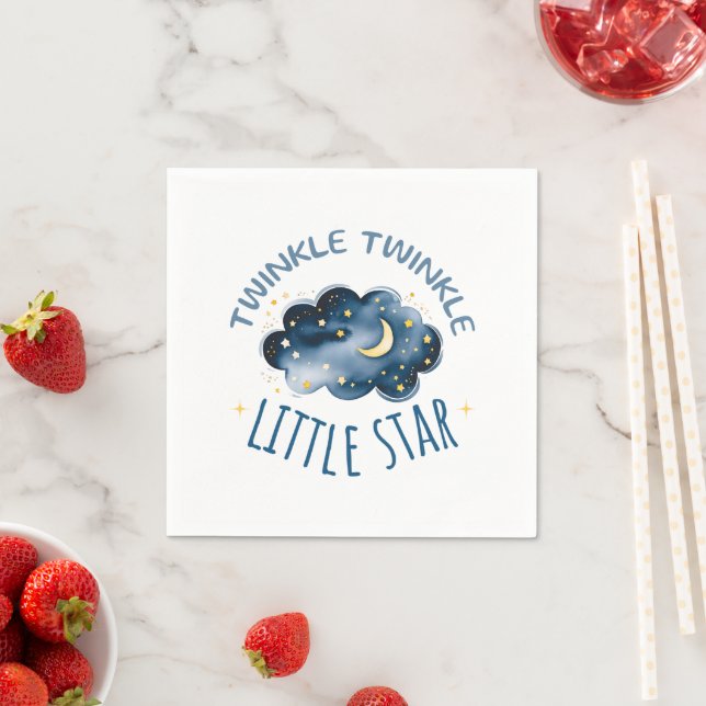 Moon and Stars Twinkle Twinkle Little Star Napkins Serviette (Beispiel)