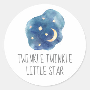 Moon and Stars Twinkle Twinkle Little Star Sticker