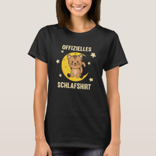 Moon Animal Cat Offiziell Sleep Shirt Katzen
