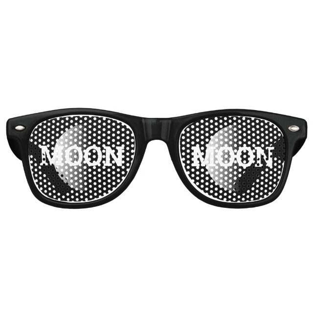 MOON Astronomie Retro Schatten / Fun Party Sonnenb Partybrille (Vorderseite)