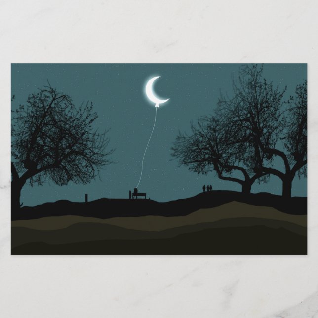 Moon Balloon Briefpapier (Vorderseite)