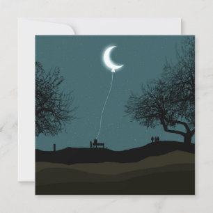 Moon Balloon Karte